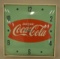 Vintage Bubble Glass Square Coca-Cola Clock