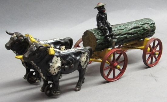 1900 Kenton Log Wagon w/ Oxen & Green Log