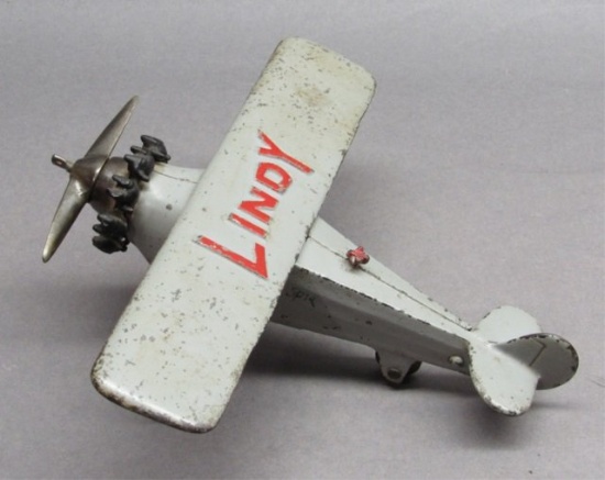 1928 Hubley "Lindy" Airplane w/ 10" wingspan