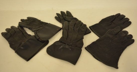 3 Pairs Of Vintage Harley Davidson Leather Gloves