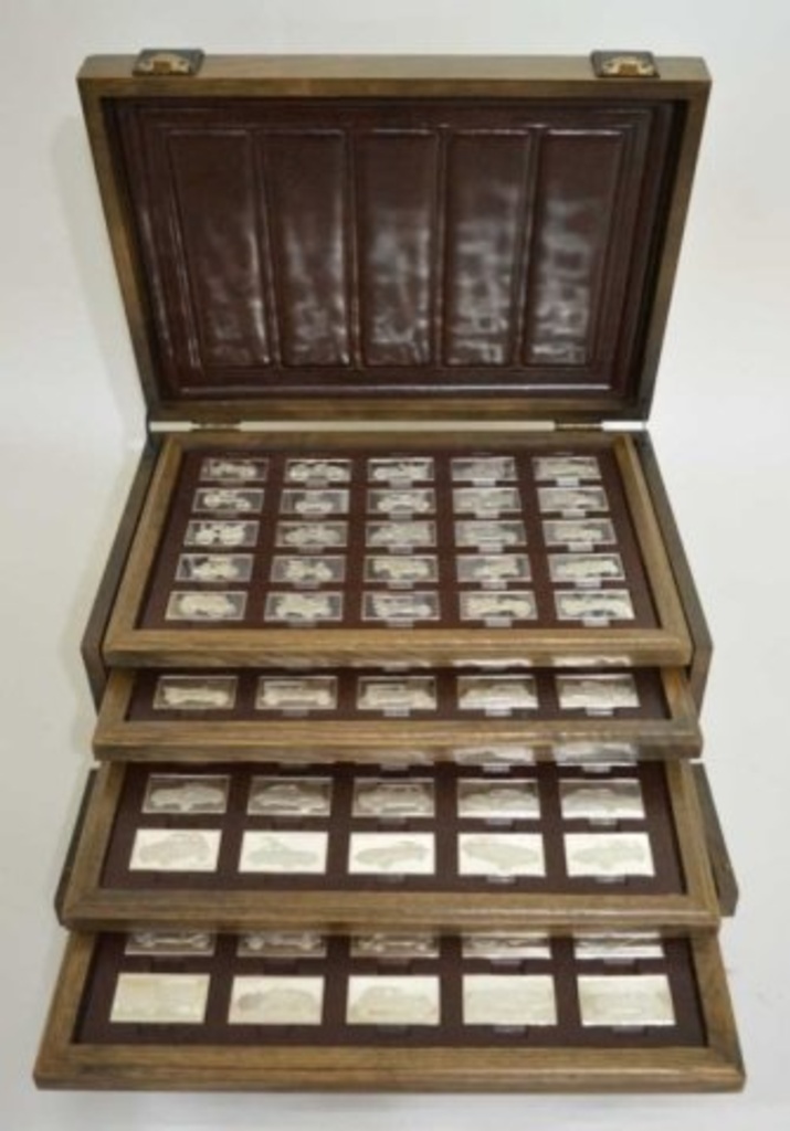 Franklin Mint Centennial Car Silver Bar Collection