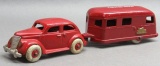 1937 Arcade Ford Sedan & Covered Wagon Trailer