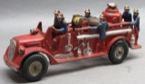 1941 Arcade #6990 Fire Engine w/ 6 Men in Blue