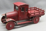 Custom Red Case IH Wooden Stake Truck