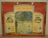 Chief Two Moon Bitter Oil Store Display Sign