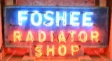 Vintage Foshee Radiator Shop Neon Advertising Sign