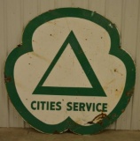 Large DSP Cities Service Clover Advertising Sign