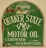 DSP Quaker State Motor Oil Tombstone Sign