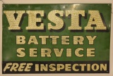 SST Vesta Battery Service Embossed Sign