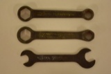 Lot Of Three Vintage Indian Motorcycle Wrenches