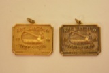 1949 & 1951 Abe Lincoln Motorcycle Trails Run Pins