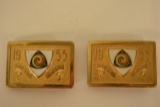 Pair Of 1955 AMA Gypsy Tour Belt Buckles