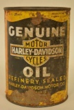 Vintage Harley Davidson 1 Quart Motor Oil Can Full