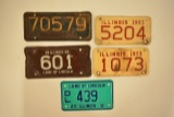 Lot Of Mixed Illinois Motorcycle License Plates