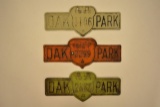 1922-27-31 Oak Park Illinois Automobile Tax Plates