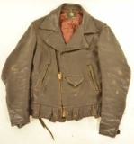 Vintage 70's Golden Bear Leather Motorcycle Jacket