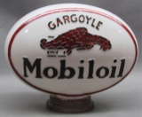 1920s Mobiloil Gargoyle Gas Pump Globe w/trim
