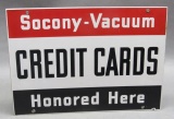 Socony Vacuum Credit Cards DSP Porcelain Sign