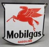 Mobilgas Gasoline PPP Pump Plate- Black border