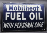 Mobilheat Fuel Oil Painted Metal Sign- Reflective