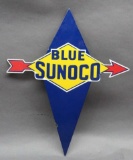 Blue Sunoco Die Cut PPP Pump Plate Sign