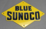 Blue Sunoco Die Cut PPP Pump Plate Sign