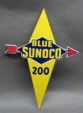 Blue Sunoco Die Cut PPP Pump Plate Sign