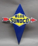 Blue Sunoco Die Cut PPP Pump Plate Sign