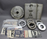 Lot of Gas Pump Globe Ring Bases,Pump faces +