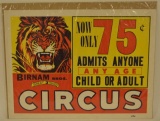 Original Birman Bros Circus Poster