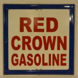 SST 2 Pc Red Crown Gasoline Advertising Sign
