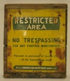 SST Albany New York Restricted Area Sign