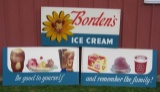 Borden's Ice Cream, 3 Panel Sign w/shipping box
