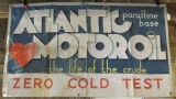 Atlantic motor Oil Canvas Advertising Banner