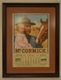 1906 McCormick Harvesting Machines Framed Calendar