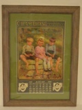 1907 Champion Harvesting Machines Framed Calendar