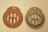 (2) International Harvester Pierced Watch Fobs