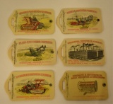 (6) International Harvester Celluloid Luggage Tags