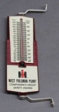 IH West Pullman Plant Aluminum Thermometer