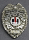 IH Springfield Plants Guard Badge- Enameled