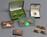 Lot of IH  Crawler & Tractor Cuff Links & Tie Clip