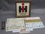 Lot of IH Advertising Rulers, Thermometer, Sign
