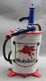 Painted Grease Pump by Bennett, w/ Hose- Mobiloil