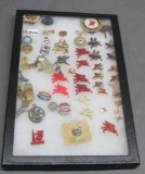 Lot of Mobil Pegasus Red Flying Horse Pins  & More