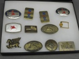 Lot of 12 Mobil & Related Belt Buckles