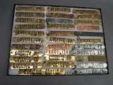 Lot of Oil Carrier Brass tags-Lubrite Metro & More