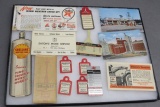 Lot of Gas Station Paper Advertising- Early Tin