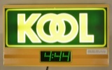 Kool Cigarettes Lighted Advertising Clock Sign