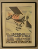 Framed Nationale Luchtvaart Flying School Poster