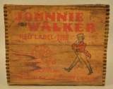 Vintage Johnie Walker Red Label Wooden Crate
